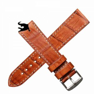Bracelet Crocodile Miel 20mm Crozi