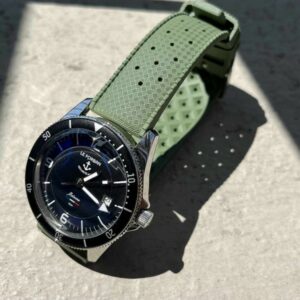 Bracelet caoutchouc Kaki 22mm Karo