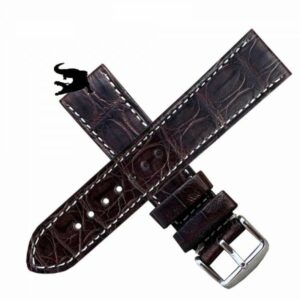 Bracelet Crocodile Marron 20mm Larco