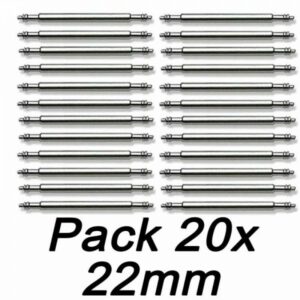 20 Barrettes Inox 22mm Argent Velo