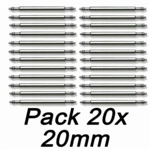 20 Barrettes Pompes Argent 20mm Rivio