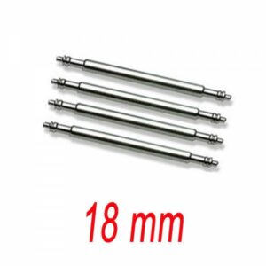 4 Barrettes Inox 18mm Argent Lano