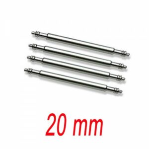 4 Barrettes Inox 20mm Argent Lumo
