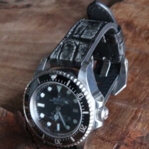 Bracelet Alligator Anthracite 20mm Grizo