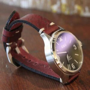 Bracelet montre Bordeaux 20mm Zanjo