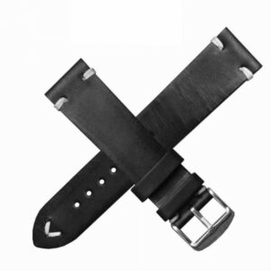 Bracelet cuir Noir 20mm Nergo