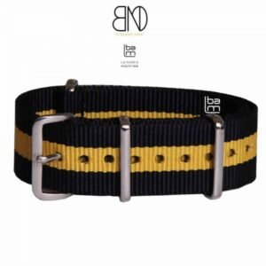 Bracelet Nato Noir 20mm Orlin